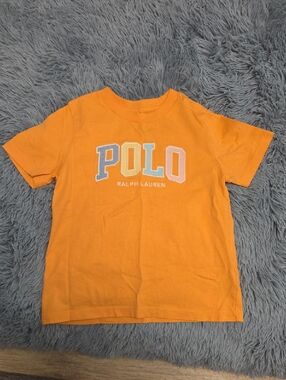Ralph Lauren Orange Short Sleeve POLO Logo Tee